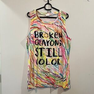NWOT Colorful Graphic Tank Top